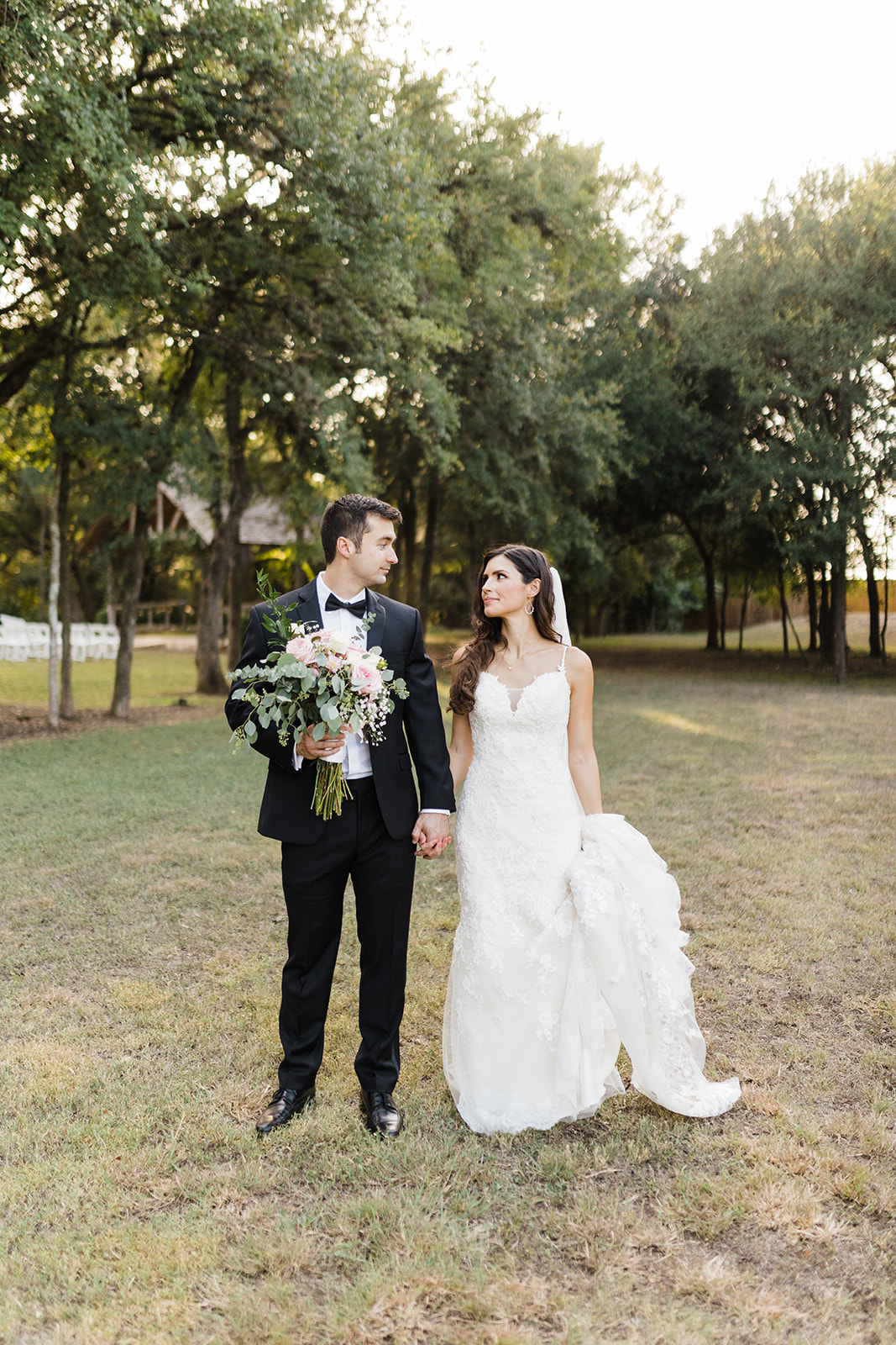 Outdoor ceremony wedding venue Texas Hill Country rustic barn venue