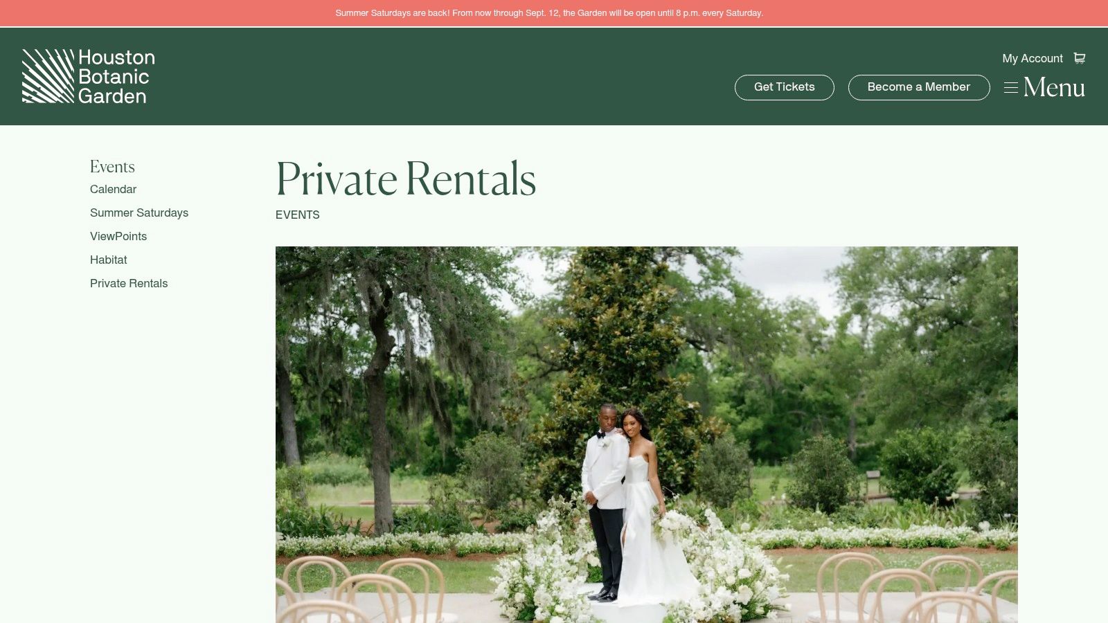 Houston Botanic Garden (Private Rentals)
