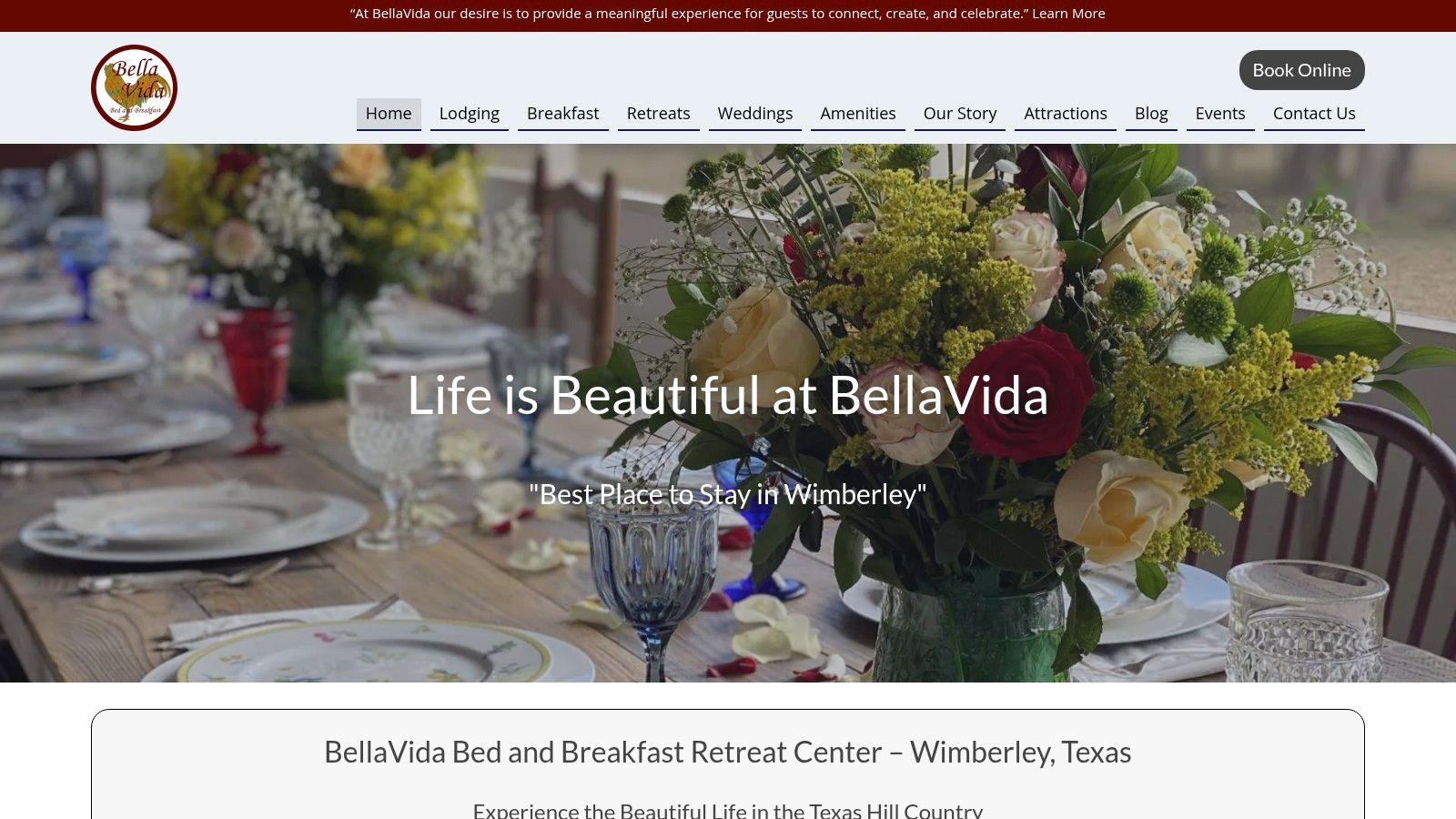 BellaVida Bed & Breakfast & Retreat Center