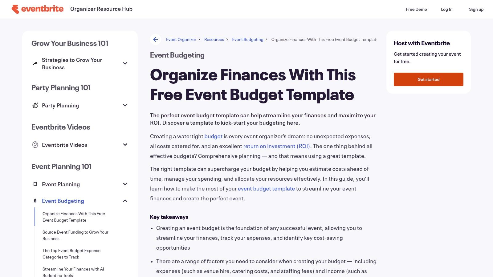Eventbrite – Event Budget Template